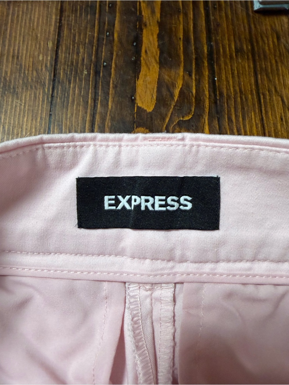 Express Blush Pink Waistband Pants - Picture 5 of 7